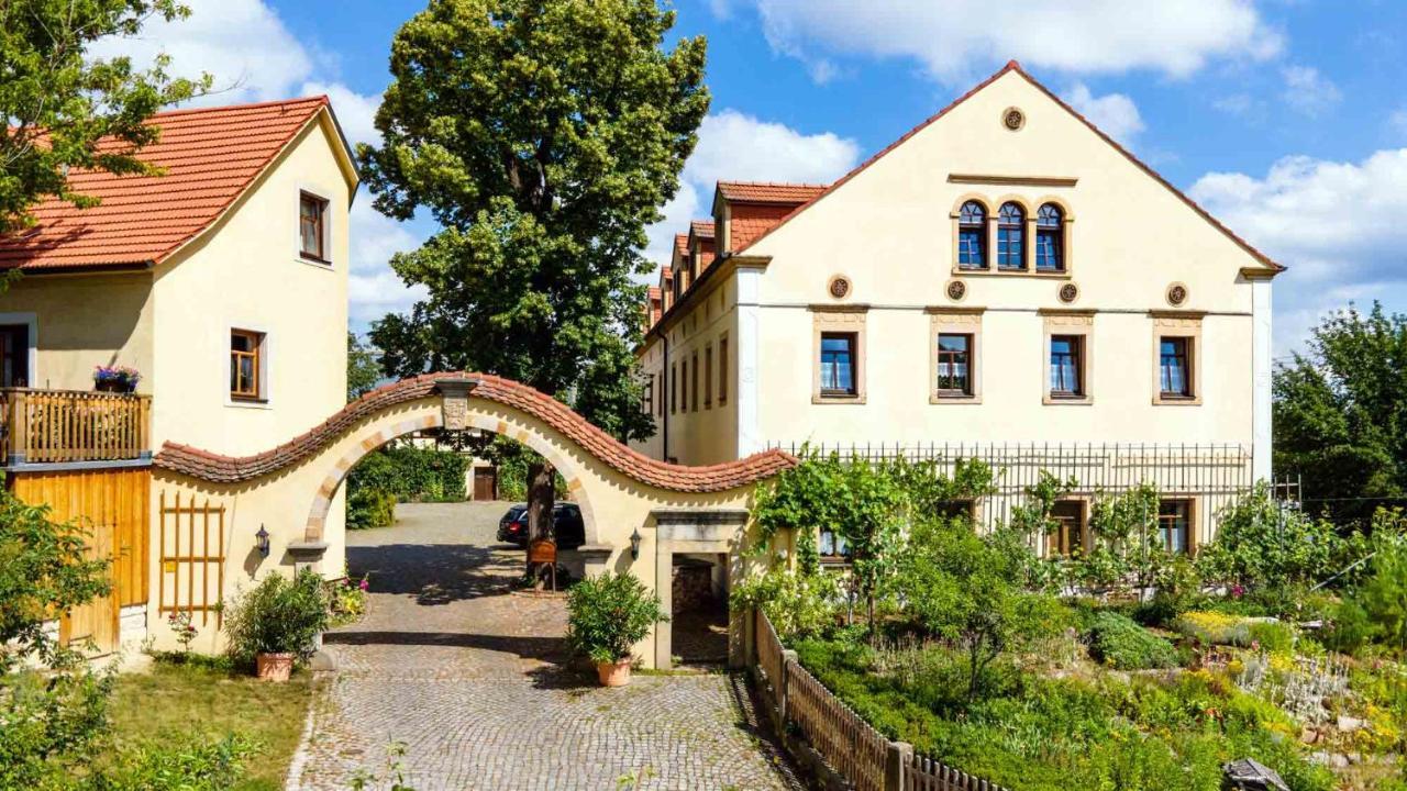 Landhotel Gut Wildberg Mit Badeteich ไมเซน ภายนอก รูปภาพ